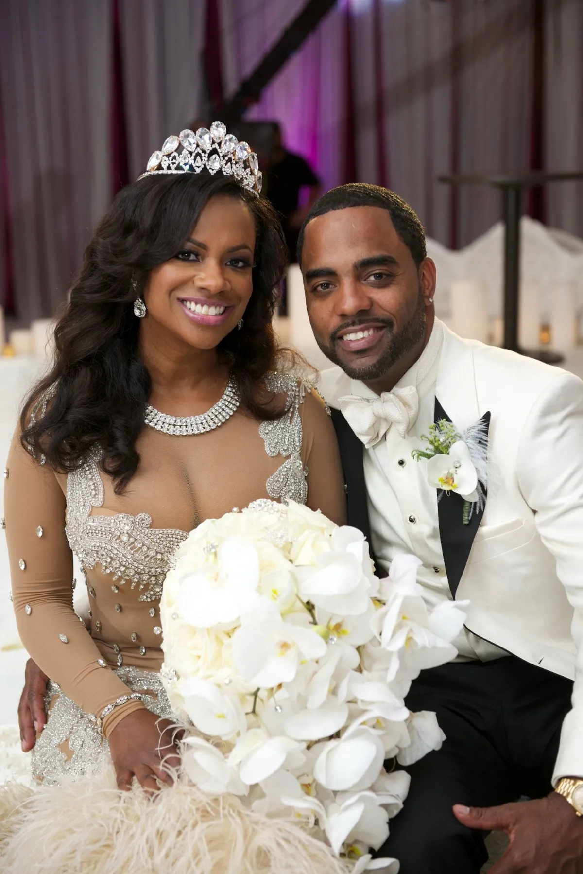 kandi burruss luxury crystals beading bridal gown