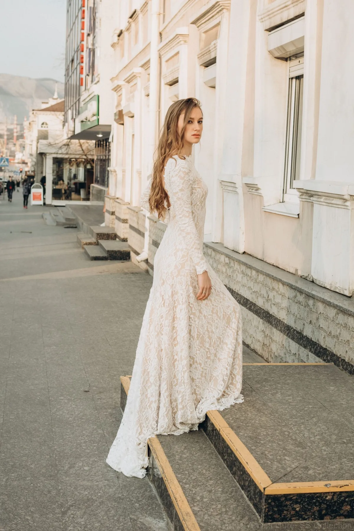 modest lace fit and flare long sleeve wedding dress modest lace fit and flare long sleeve wedding dress