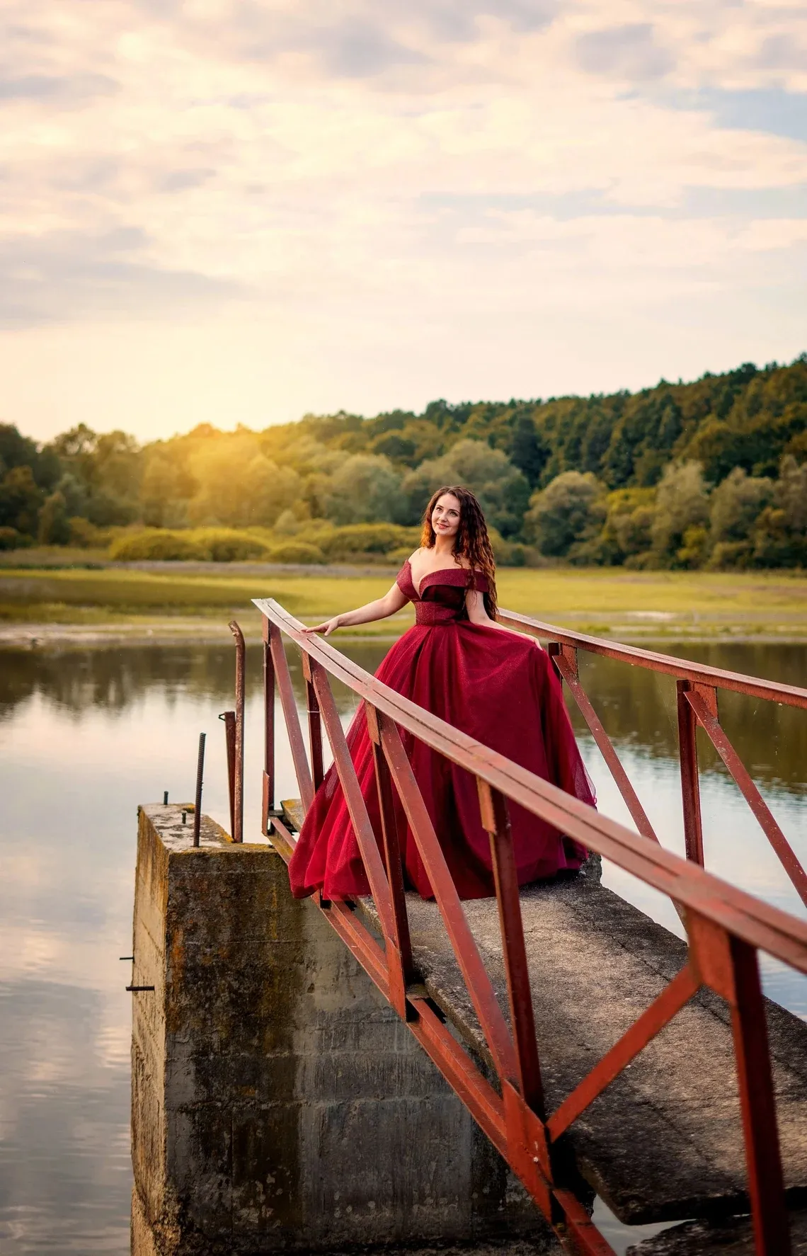 sparky wine mesh photoshoot dress