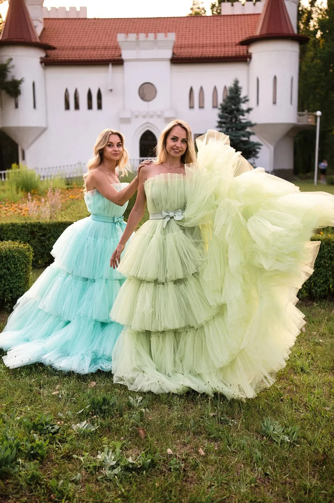 strapless tiered tulle fluffy festival dress strapless tiered tulle fluffy festival dress