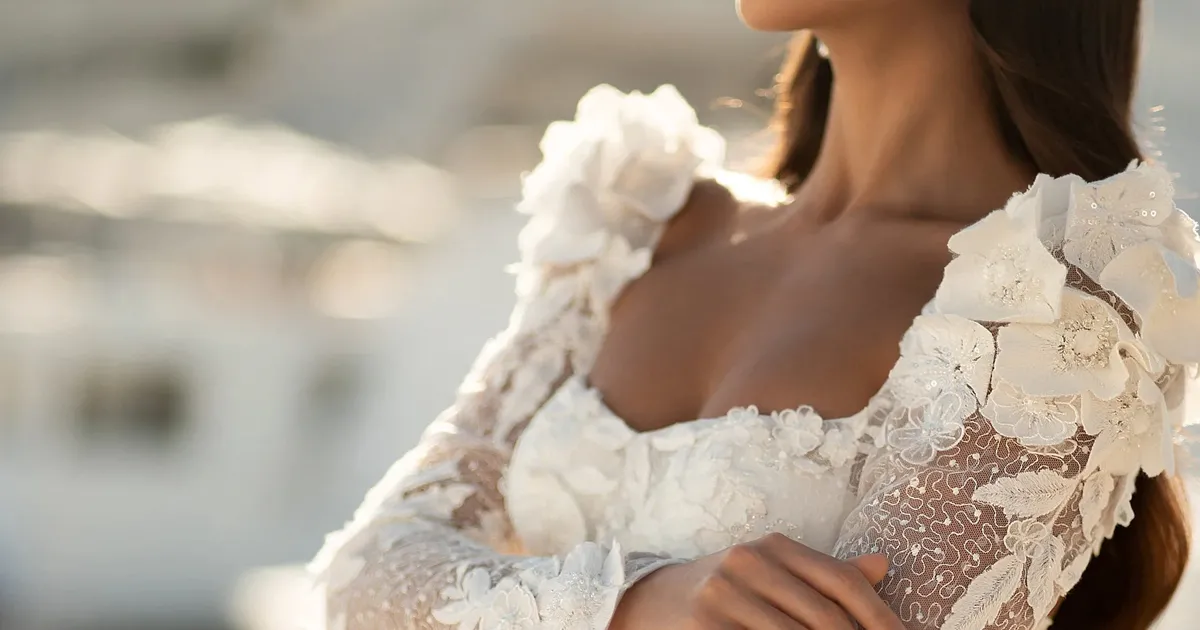 white christmas dresses 3D Flower Boho Wedding Dress main image 0
