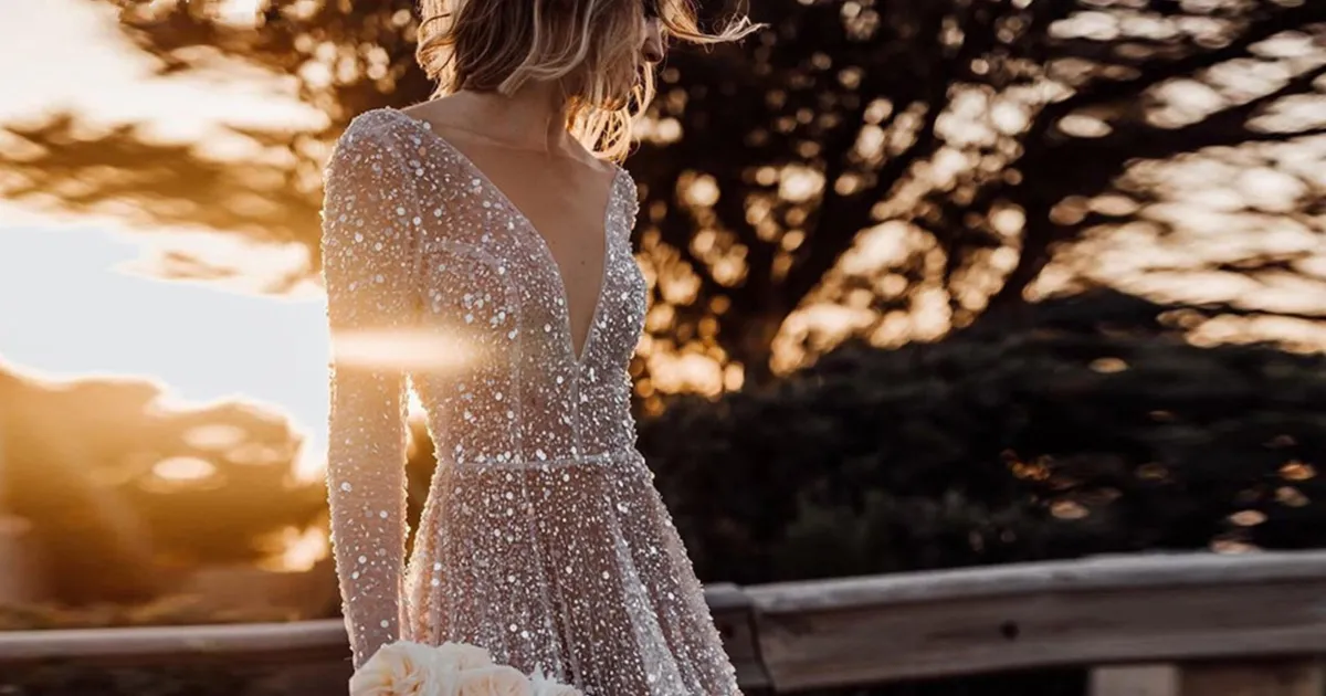 Dazzling Glitter Wedding Dresses, Sparkly Bridal Gowns - Lunss Dazzling Glitter Wedding Dresses, Sparkly Bridal Gowns - Lunss