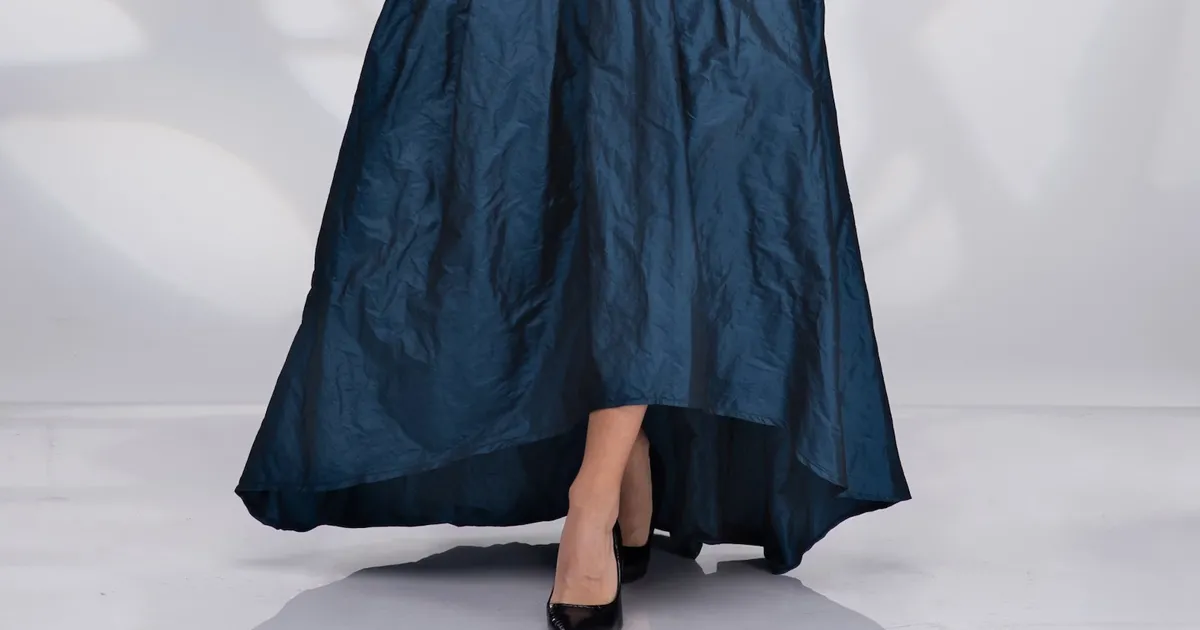 Taffeta Dress in Grey