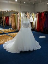 Long Sleeves Feminine Transparent Wedding Dress