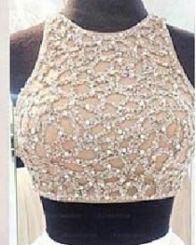 sequin beaded crop top