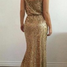 gold sequin gown