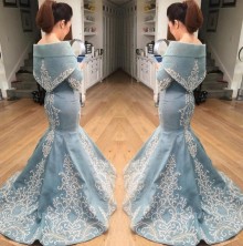 White appliqued embroidered dress