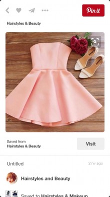 knee length pink dress