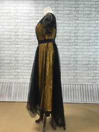 asymmetrical ankle length dancing dress
