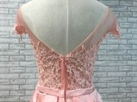 Pink Dress with Illusion Lace Top