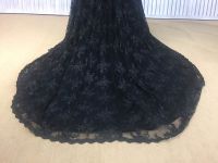 black lace overlay senior prom dress