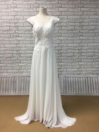 Lace Top Chiffon Bottom Bridal Dress