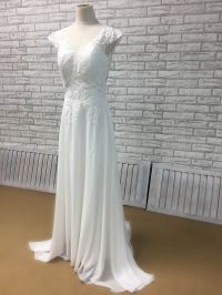 Lace and Chiffon Beach Bridal Dress