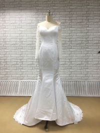 Perfectly Mermaid Satin and Lace Dress