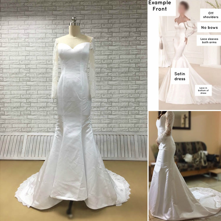 Perfectly Mermaid Satin and Lace Wedding Dress