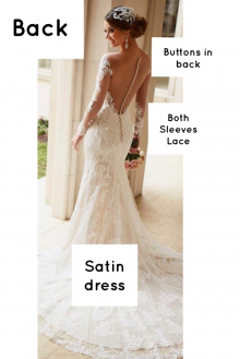 back of wedding dress