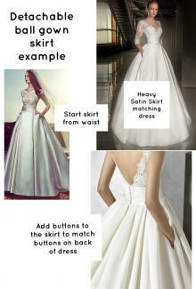 detachable ball gown skirt
