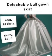 heavy satin ball gown skirt