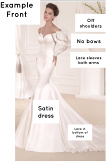 off shoulder wedding dress