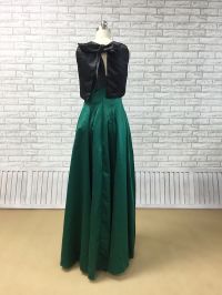 two piece A shape satin dress