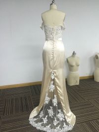 Off the shoulder Charmeuse Mermaid Dress