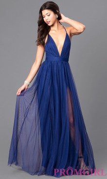 ball dress with side slit