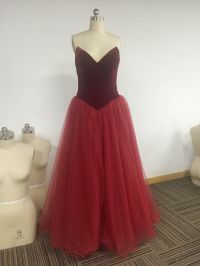 Dark Red Velvet Dress