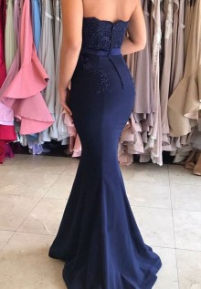 navy prom dress