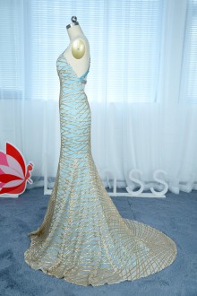 Customized Teal Mermaid Dress