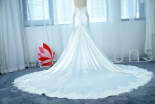 Silky Satin Open Back Mermaid Dress