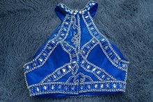 Beaded Halter Crop Top