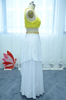 white chiffon skirt