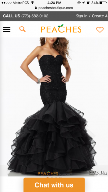 floor length mermaid gorgeous black dress