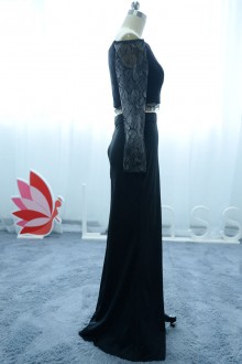 Long Sleeve Mermaid Two piece Lace Prom Dress