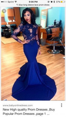 blue prom dress
