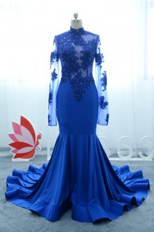 illusion sequined lace sequined prom dress
