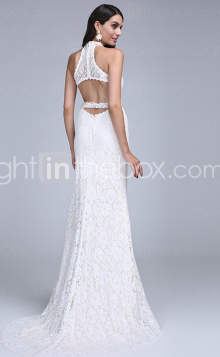 halter top white wedding dress