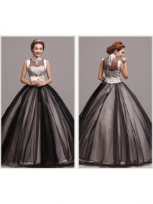 beautiful black and white dress