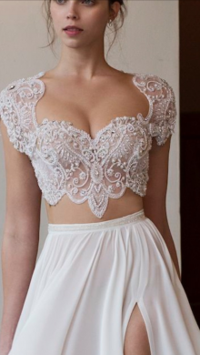beaded lace top