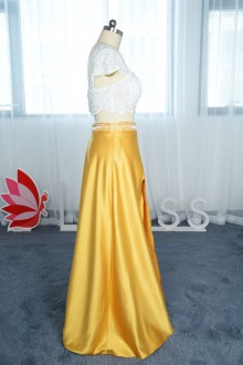 two piece prom dress
