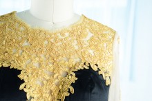 sheer gold appliques