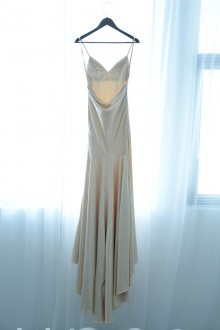 Low back with cowl neckline
