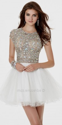Silver sequined cap sleeve bodice