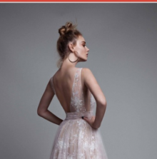 open V back dress
