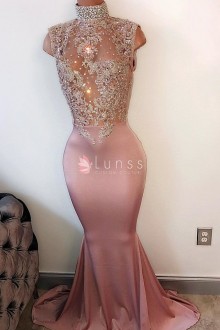 Rose Gold Pink satin dress