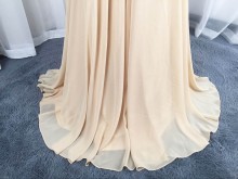 champagne altered A line chiffon skirt