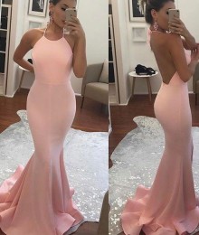 blush pink mermaid dress