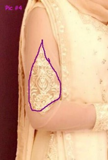 Applique decorate the purple area