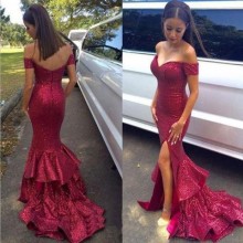 off the shoulder gown