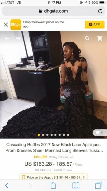 rose like bottom prom dress